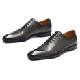 thumbnail image 6 of Santimon Grey Dress Shoes for Men Lace up Formal Modern Oxford Shoes Stylish Pointed Toe Derby Shoes for Wedding Party US 10.5, 6 of 8