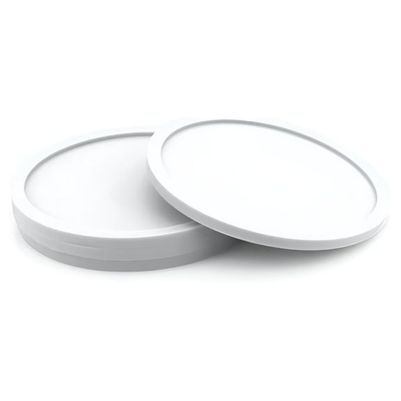 ACDANC White Non-slip Soft Rubber Drink Coasters Home Table Decorations for Living Room