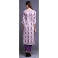 thumbnail image 4 of Bimba Robe Kurti Longue Imprimée Tunique Droite Manches 3/4 Robes pour Femmes Haut, 4 of 6
