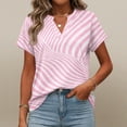 thumbnail image 7 of BOMYJESK Tops for Women Short Sleeve V Neck Tee Shirts Business Casual Floral Print Basic Blouses 2026 Summer Trendy Beach Vacation Loose Fit Clothes Pink XXL, 7 of 7