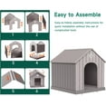 thumbnail image 6 of SAZYY Indoor Outdoor Waterproof Dog House, Puppy Shelter with Air Vents and Elevated Floor, Sturdy Dog Kennel for Small to Large Sized Dogs, Easy to Assemble Grey 38.62*36.26*38.07, 6 of 8