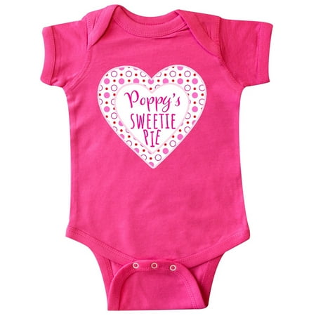 

Inktastic Poppy s Sweetie Pie with Pink Hearts Gift Baby Boy or Baby Girl Bodysuit