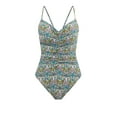 thumbnail image 5 of Jessica Simpson Women's Print Cinched One Piece Swimsuit, Sizes XS-XXL, 5 of 5