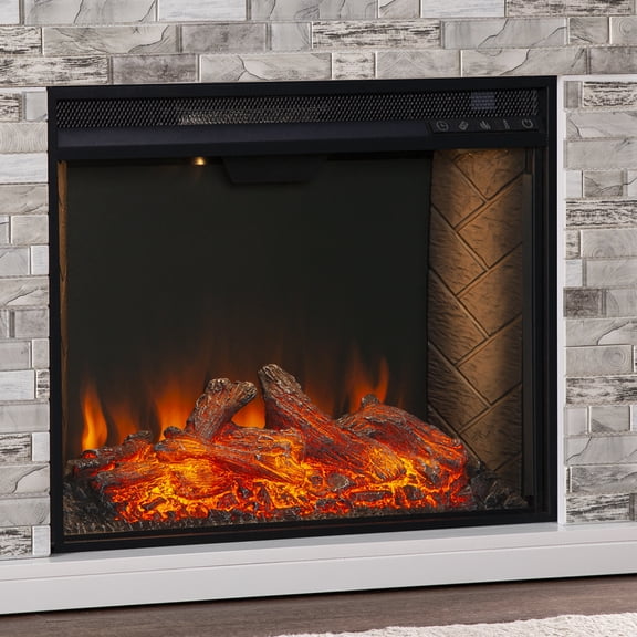 SEI 23" Criss-Cross Electric Firebox with Remote, Black