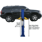 Atlas Automotive Equipment 9KBPX 2-Post Lift/Hoist, Baseplate Style, 96 Minimum Ceiling Height, 9,000lb Capacity, Symmetric Arms, Dual Hydraulic Chain Drive Cylinders, For Low Ceiling Home Use