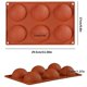 thumbnail image 2 of Molde grande de silicona semiesférico de 6 cavidades, 2 paquetes de moldes para hornear para hacer bombas de chocolate caliente, pasteles, gelatina, mousse de cúpula, 2 of 5