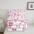 thumbnail image 5 of Manfei Pink Bow Love King Size Comforter Sets,Romantic Themed Comforters King Size,Pink Reversible,3 Pieces,1 Comforter and 2 Pillowcases, 5 of 7