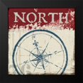 thumbnail image 2 of Wellington Studio 15x15 Black Modern Framed Museum Art Print Titled - Nautical I Red, 2 of 5