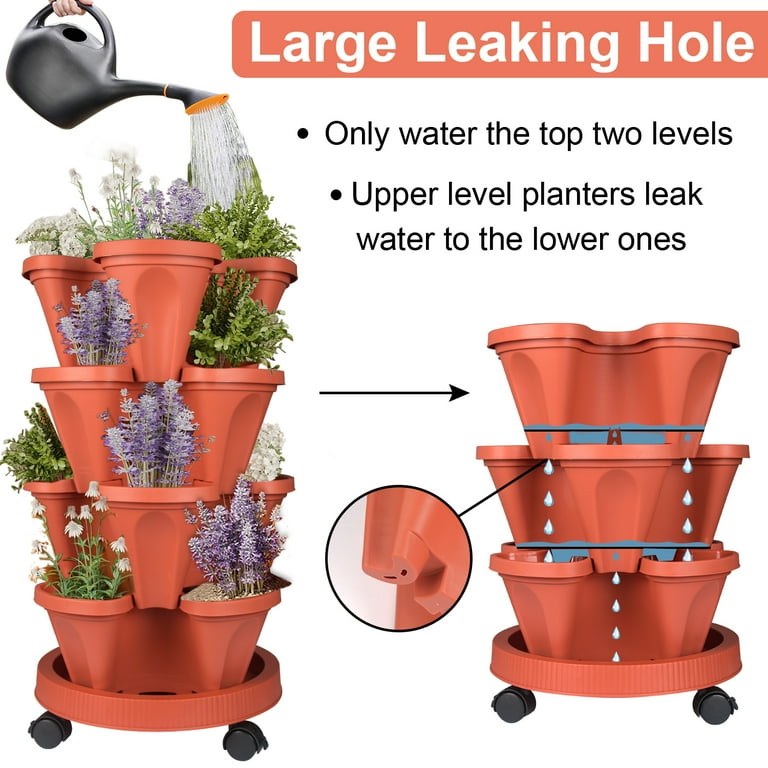 Flower Tower™ Vertical Stacking Plant Pots – marnetic