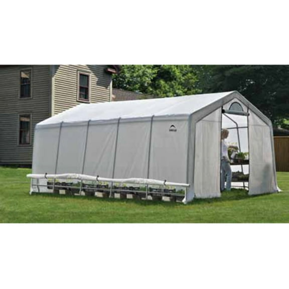 ShelterLogic GrowIT Greenhouse 12 x 24 x 8 ft. Heavy Duty Peak Translucent