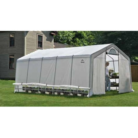 ShelterLogic GrowIT Greenhouse 12 x 24 x 8 ft. Heavy Duty Peak Translucent