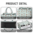 thumbnail image 4 of Large Capacity Tote Bag,Blue Highland Cow Flower Pattern Handbag Fashion Luxury Tote Bag,15.7"x13"x 5.1" Inches,Laptop Compatible, 4 of 6