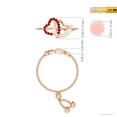 thumbnail image 4 of ANGARA Natural Ruby Intertwined Heart Bolo Ring in 14K Rose Gold for Women (Size-1mm) | July Birthstone, Birthday, Anniversary, Jewelry Gift for Women | Natural Ruby Ring, 4 of 8