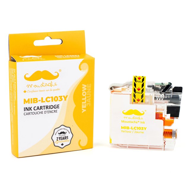 Compatible Yellow Ink Cartridge High Yield for Brother LC103Y - Moustache®