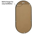 thumbnail image 5 of Americanflat Black Oval Mirror 20" x 40" - Aluminum Framed Wall Mirror for Bathroom, Living Room, Bedroom - Modern Rounded Frame - Vertical Mount, 5 of 10