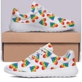 thumbnail image 6 of Rainbow Shoes, Unisex Fashion LGBT Sneakers for Men Women White Size 11.5, 6 of 7