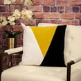 thumbnail image 6 of Parkland Collection Arcas 20x20" Geometric Cotton Throw Pillow in Black/Yellow, 6 of 6