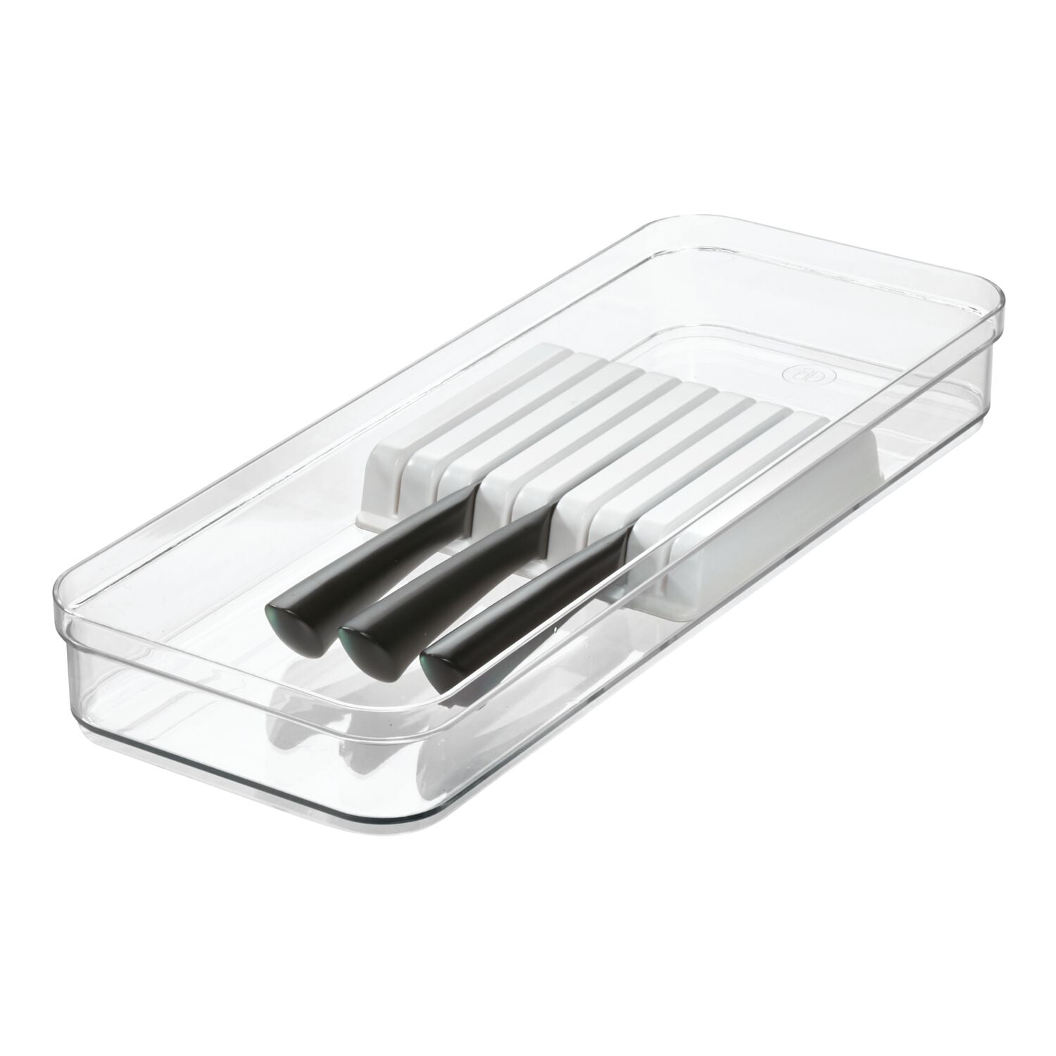 iDesign Crisp Plastic Silverware Organizer, 6.19 x 16.32 x 2 inches, Clear