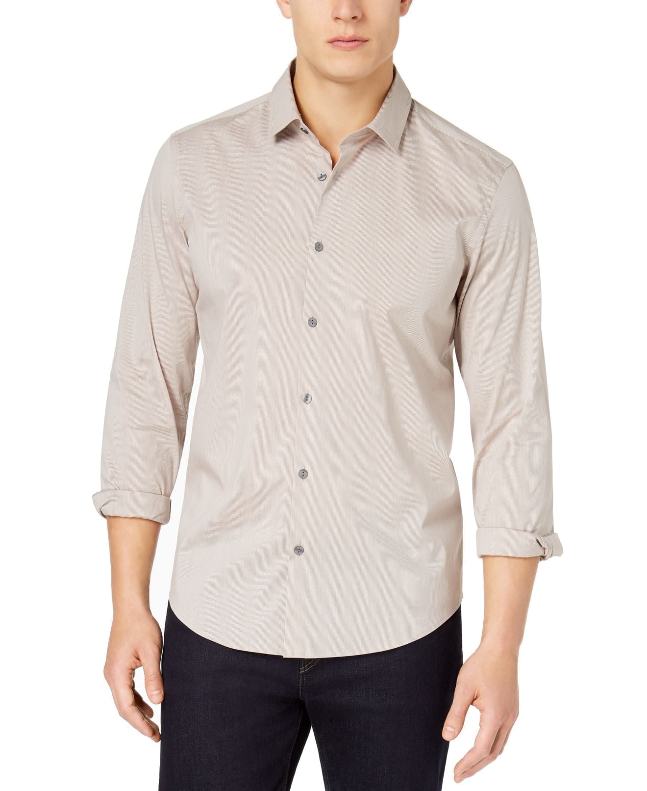 Alfani - Alfani Men's Striped Stretch Button Down Shirt - Walmart.com - Walmart.com