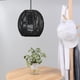 thumbnail image 3 of Pantalla de lámpara colgante Boho, lámpara colgante de mimbre tejido de ratán para Redondo Negro, 3 of 9