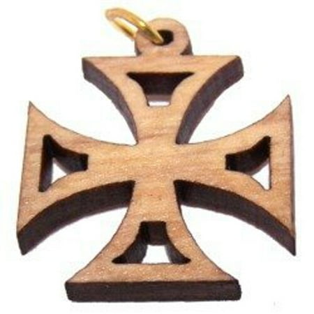 Bannouras Olive Wood - PattEe Olive wood Cross Laser Pendant (6cm or 2.36