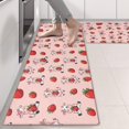 thumbnail image 2 of Kitchen Rugs Sets Of 2,Pink Cow Strawberry Pattern Anti Fatigue Kitchen Mat Rugs Non Slip Washable,Decorative Kitchen Floor Mats for Kitchen,Sink,Laundry,17"X47", 2 of 5