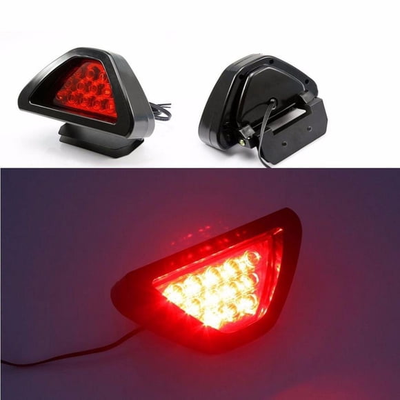F1 Estilo Drl Rojo 12 Led Cola Trasera Parada Niebla Triangular Freno Luz Parada Seguridad Lámpara Coche Motor Yuarrent VI009719-00