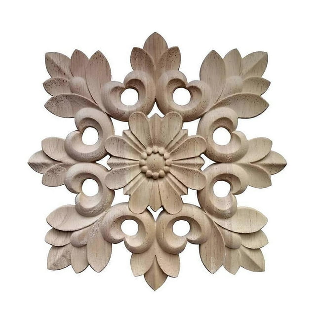 Flower Carving Wooden Pieces Creative Wood Crafts Home Decor Fashion Wood Chips