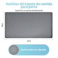thumbnail image 3 of Tapete de Silicona Antideslizante para Comida de Gatos y Perros 47 x 30 cm Gris Impermeable y Fácil, 3 of 9