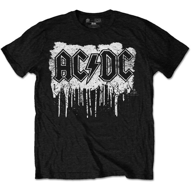 AC/DC - Camiseta Dripping With Excitement para Adultos Unisex (Negro)