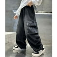 thumbnail image 5 of Afdoent Kids Baggy Jeans Boys Wide Leg Elastic Waist And Multiple Pockets Cargo Trousers Jeans Denim Pants For Children 5-6 Years, 5 of 9
