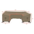 thumbnail image 2 of COVERS&ALL Patio U Shape Sofa Cover 12 Oz Waterproof - 100% UV & Weather Resistant Customize Outdoor sofa Cover with Air Pockets and Drawstring with Snug Fit (33" H x 150" W x 40" D, Beige), 2 of 7