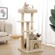 thumbnail image 4 of Cat Tree Tower Cat Scraper with Hammock Cat Scratcher with Sisal Scratching Post Furniture Climbing Frame Condo Top Soft Perch ShopWise Round, 4 of 7