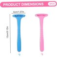 thumbnail image 3 of 4 - Pack Portable Plastic Pedicure Scraper Set, Blue and Pink Foot Care Tool for Heel Callus & Dead Skin Removal, Instantly Smooth Rough Feet, Essential Skin Care Accessory, 3 of 7