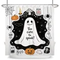 thumbnail image 6 of Tchckioa Halloween Ghost Shower Curtain,47x72 Inch Privacy Protection Bath Curtain for Bathroom,Hooks Top, 6 of 6