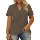 thumbnail image 2 of Blusas para mujer,Blusa de lentejuelas con cuello en V, top informal de manga corta, camisa de poliéster con detalle brillante, corte holgado para uso diario, sopatenor, 2 of 8