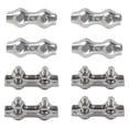 thumbnail image 1 of Clips dúplex M4 Bridas para cables Clips de línea dúplex de acero inoxidable 304 para tendederos de cuerda de alambre para colgar velas solares Patio fijo 8 piezas ER, 1 of 5