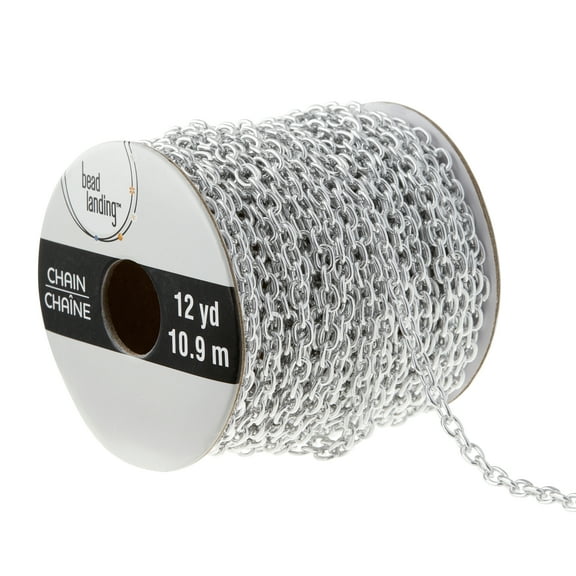 6 Pack: Silver Fine Chain Spool by Bead Landing