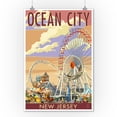 thumbnail image 2 of Ocean City, New Jersey, Pier and Sunset (9x12 Wall Art Print, Home Decor), 2 of 3
