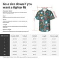 thumbnail image 5 of Susaid cute Skull organ Print Short Sleeve Shirts Button Down Casual Shirts Summer Beach Aloha Button Down Short Sleeve for Men ,, 5 of 7