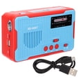 thumbnail image 1 of Radio portátil de emergencia solar RD-666T con manivela AM FM y linterna LED (azul), 1 of 12