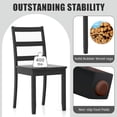 thumbnail image 4 of Topcobe Set of 2 Wood Dining Chairs with Solid Rubber Wood Legs, Indoor Outdoor Chairs Patio Chairs Kitchen Chairs for Living Room, Black, 4 of 8
