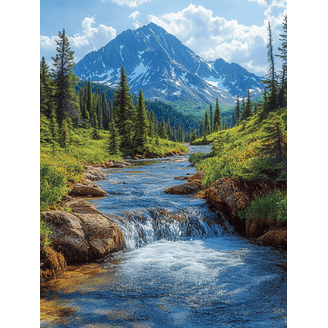Acheng Nature Mountain Canvas Wall Art National Park Painting Lake