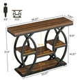 thumbnail image 4 of Fnova Table Console Industrielle de 39,4 Pouces, Étagères de Rangement Rétro à 4 Niveaux en Quinconce, Table d'Appoint Étroite en Bois avec Cadre en Métal, pour Petits Espaces, Entrée, Sofa, Couloir, 4 of 17