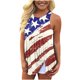 thumbnail image 1 of Moda Mujer Causal Cuello Redondo Día de la Independencia Blusa Estampada Camiseta Sin Mangas Verano Tank Tops Fridja  gh1647, 1 of 6