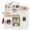 White, variant on OLAKIDS Kids Kitchen Playset, Toddler Wooden Kitchen Pretend Cooking Toy Set with Coffee Maker Ice Machine Dishwasher Microwave Storage Cabinet, Simulation Play Kitchen for Boys Girls 3+