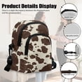 thumbnail image 6 of Xixirimido Cow Cowhide Pattern Small Sling Backpack Crossbody Sling Bag for Women, Chest Bag Daypack Fanny Pack Phone Purse for Hiking Traveling - Brown, 6 of 7