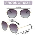 thumbnail image 2 of Gafas de sol polarizadas poligonales gafas de sol anti-ultravioleta de moda callejera, hechas de metal, 2 of 5