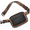 Black with brown, variant on Belt Bag for Women, Mini Everywhere Crossbody Waist Bag Adjustable Strap, Vegan Leather Women's Fanny Pack