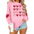 thumbnail image 4 of yievot Women Valentine's Day Sweatshirts Heart Graphic Crew Neck Pullover Long Sleeve Casual Shirts Tops, 4 of 9